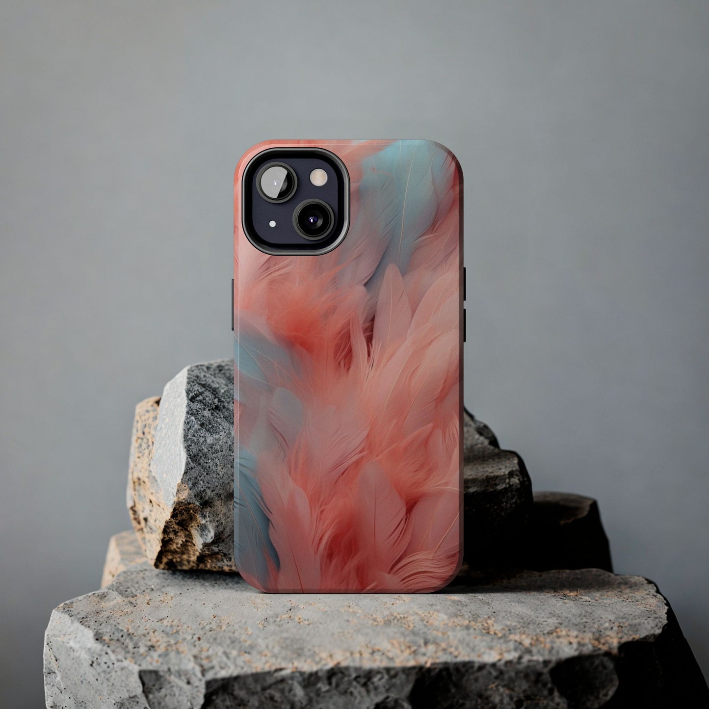 "Rebranding Into A New Badder Bitch!" ~ Pink/Baby Blue Feathered Tough Phone Cases