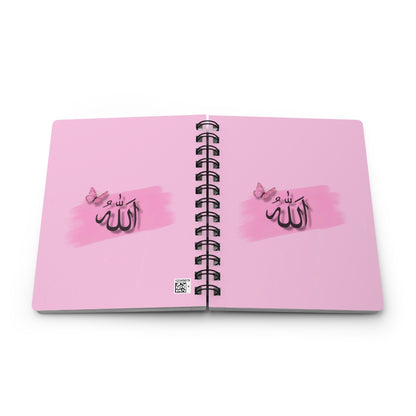 Spiral Bound Journal with Butterfly and Arabic Calligraphy - Elegant Notebook for Reflection, Gift for Ramadan, Personalized Diaries, [...]
