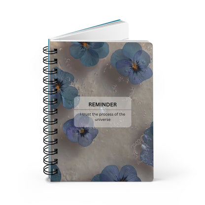 Inspirational Flower Spiral Bound Journal, Mindfulness Notebook, Self-Care Diary, Gratitude Journal, Unique Gift Idea