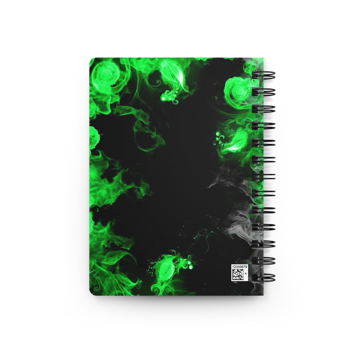 Mystical Green Smoke Spiral Bound Journal - Perfect for Note-Taking, Journaling, Sketching, Gift for Gamers, Unique Decor