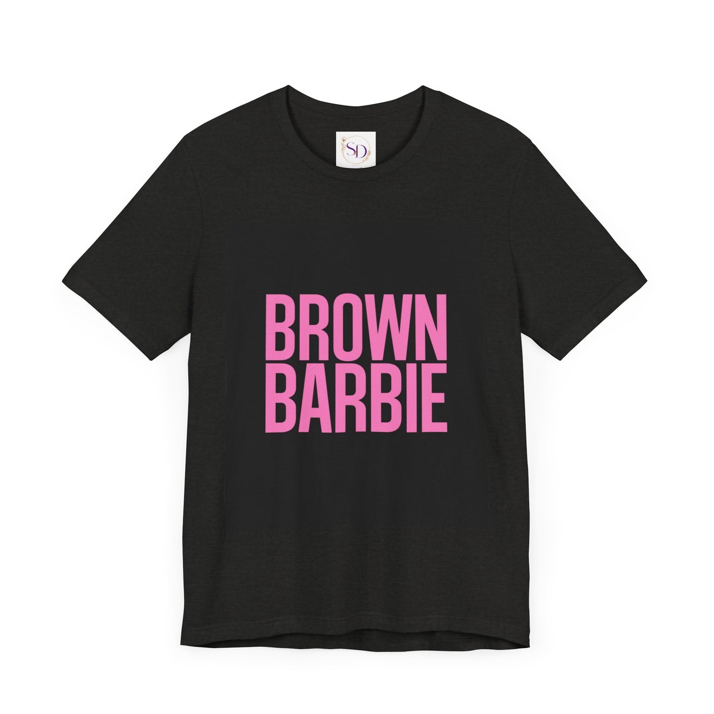 Trendy Unisex Tee - Brown Barbie Graphic T-Shirt for Fashion Lovers, Casual Wear, Gifts for Friends, Birthday, Summer Fun