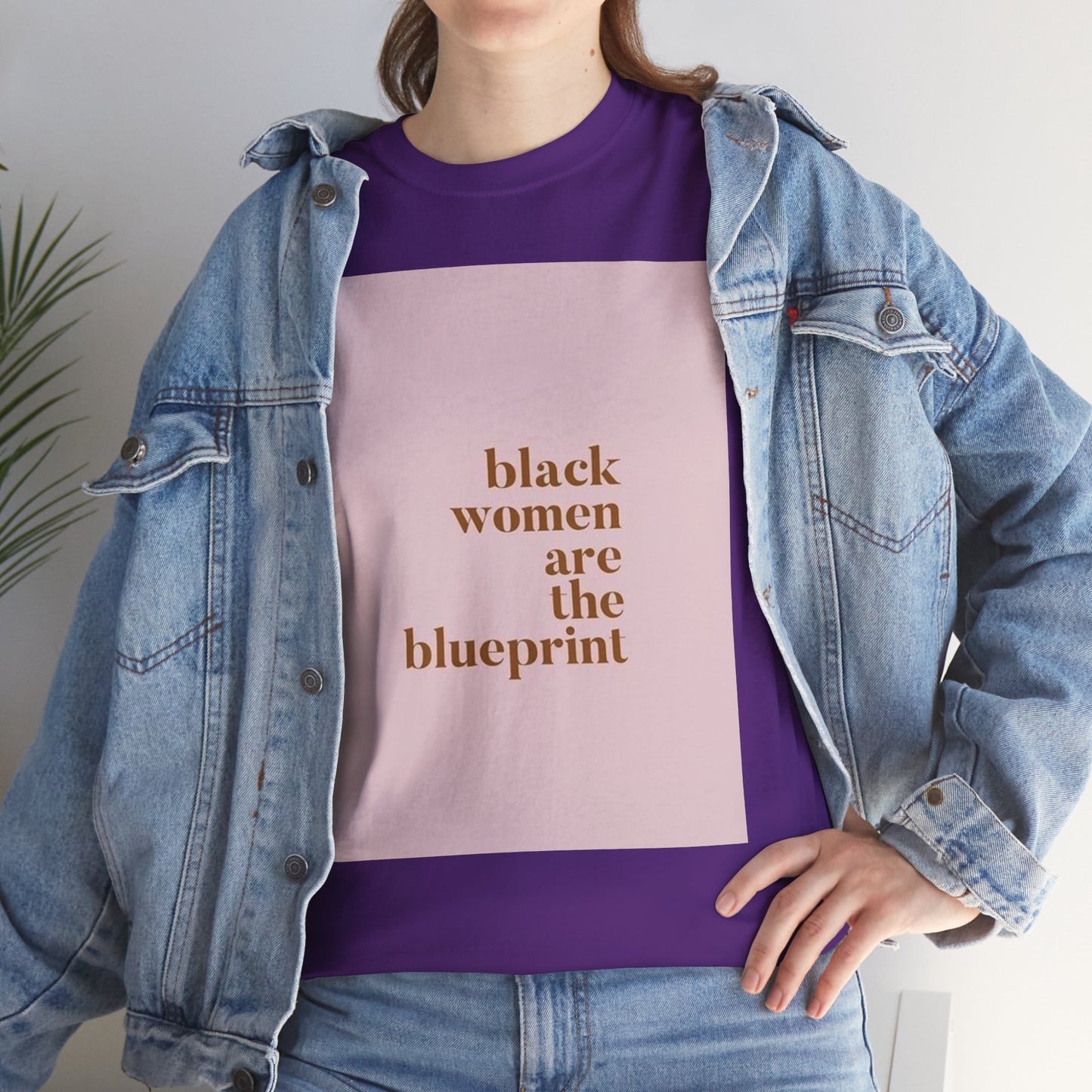 Empowering "Black Woman Are The Blueprint" Message Tee