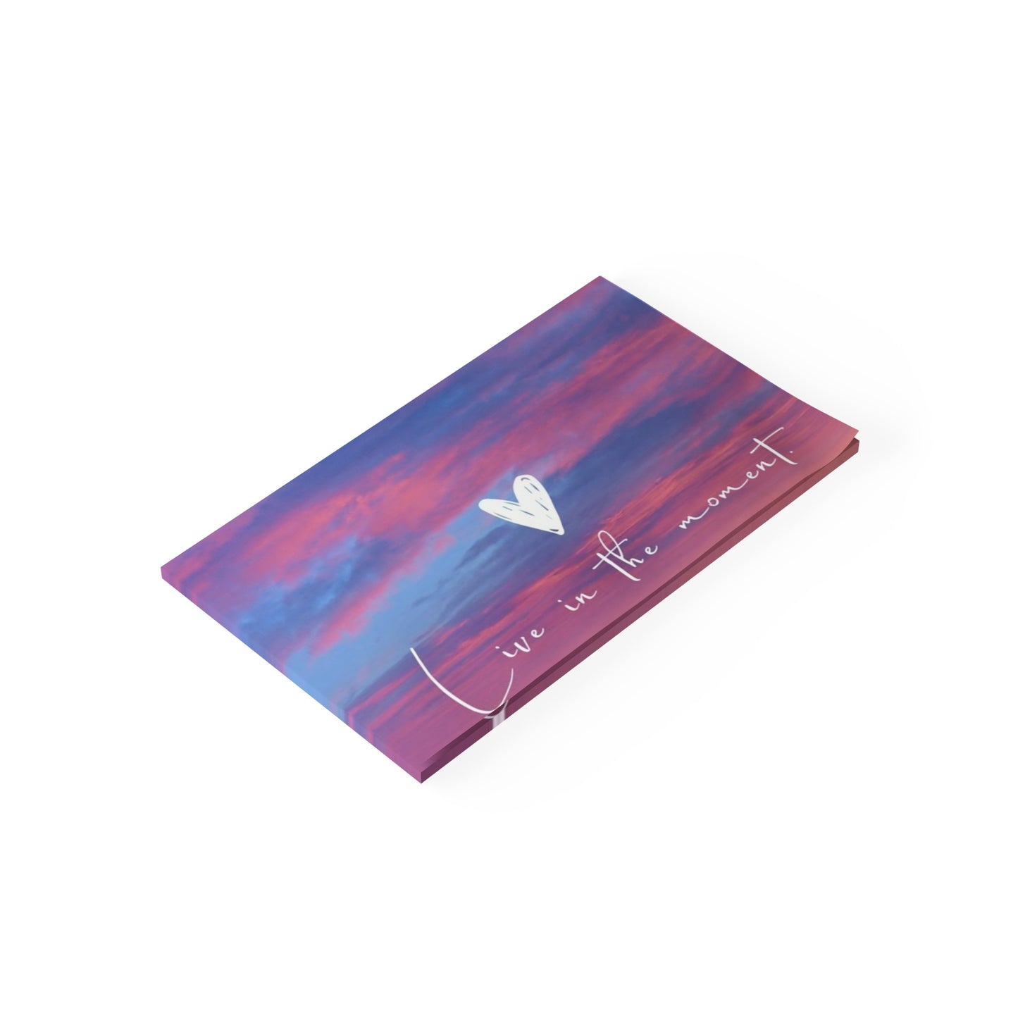 Inspirational Sticky Notes, Live in the Moment Reminder Pads, Office Supplies, Positive Affirmation Notes, Desk Decor, Gift for Her