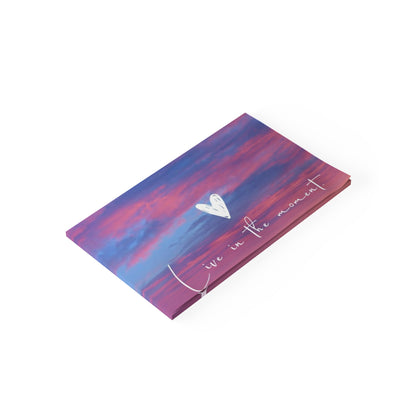 Inspirational Sticky Notes, Live in the Moment Reminder Pads, Office Supplies, Positive Affirmation Notes, Desk Decor, Gift for Her