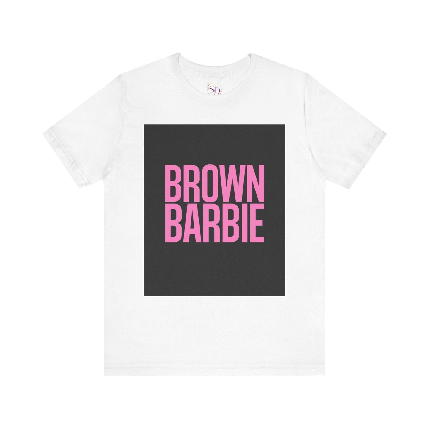 Trendy Unisex Tee - Brown Barbie Graphic T-Shirt for Fashion Lovers, Casual Wear, Gifts for Friends, Birthday, Summer Fun