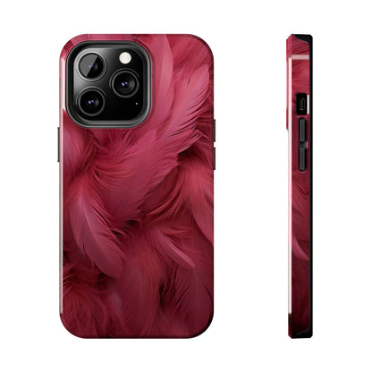 "Rebranding Into A New Badder Bitch!" Pink Feathered Tough Phone Cases