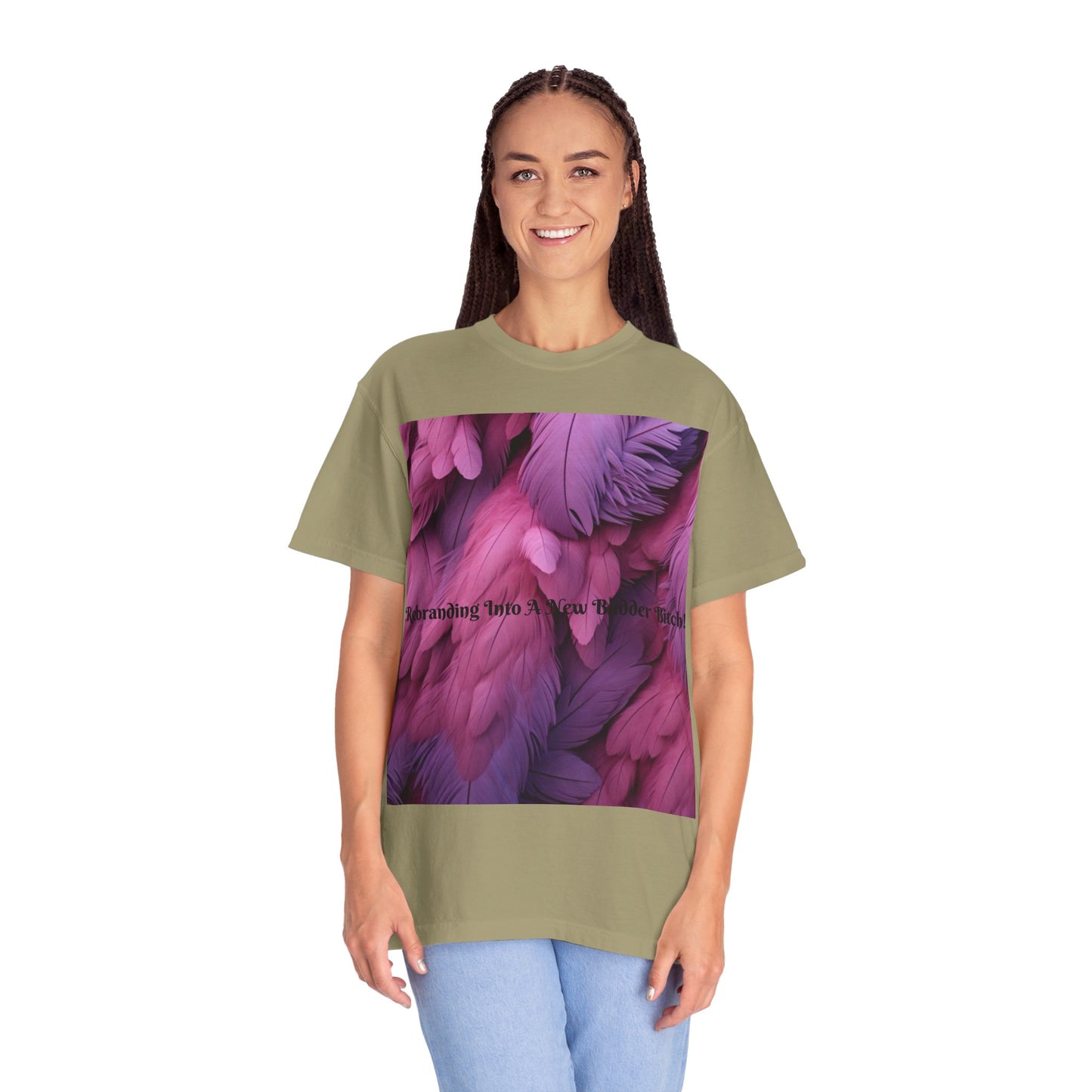 Rebranding Into A New Badder Bitch! ~ Purple/Pink Unisex Garment-Dyed T-shirt
