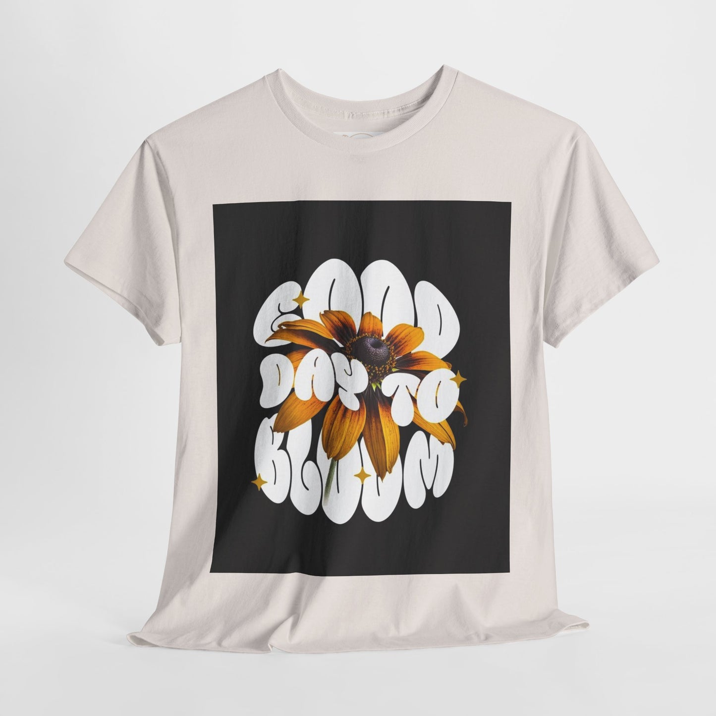 Good Day to Bloom Unisex Heavy Cotton Tee, Floral Graphic Tee, Spring Edition T-Shirt, Casual Gift, Nature Lover Apparel