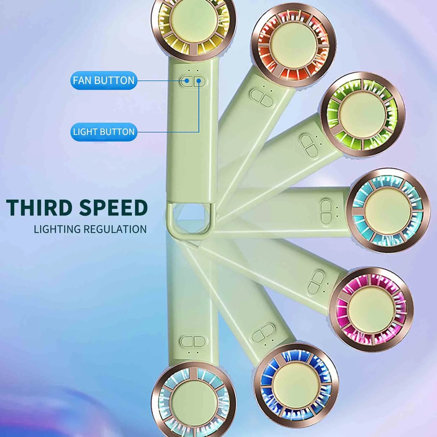 3 Speeds Personal Small Hand Fan, Mini Handheld Fan, Office Fan for Desk, Usb Rechargeable Personal Fan, for Home Office (Pink)