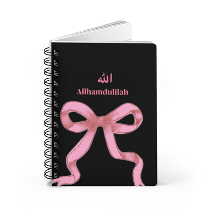 Elegant Spiral Bound Journal with Pink Ribbon Design, Personalized Notebook for Students, Gift for Graduates, Daily Planner, Memory Keeper