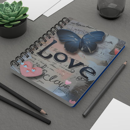 Love-Themed Spiral Bound Journal, Perfect for Self-Reflection, Daily Journaling, Art Lovers, Valentine's Day Gift, Note-taking