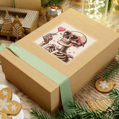 Pink Heart Skeleton Valentines Day Kiss-Cut Stickers, Love Sticker, Romantic Decal, Heart Skeletons, Valentine's Gift Wrap, Cute Planner