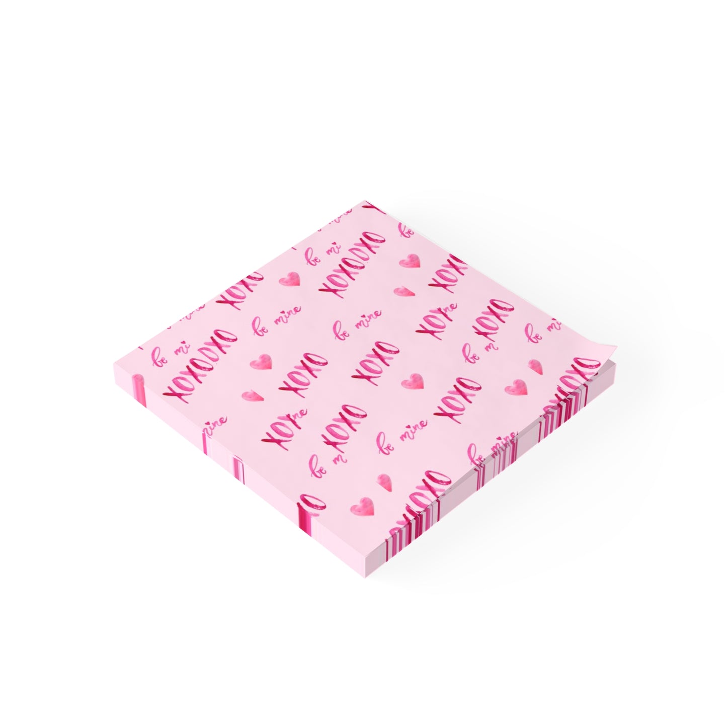 Post-it® Note Pads, xoxo pink design, Sticky Notes, Love Notes, Office Supplies, Stationery, Valentines Day Gift