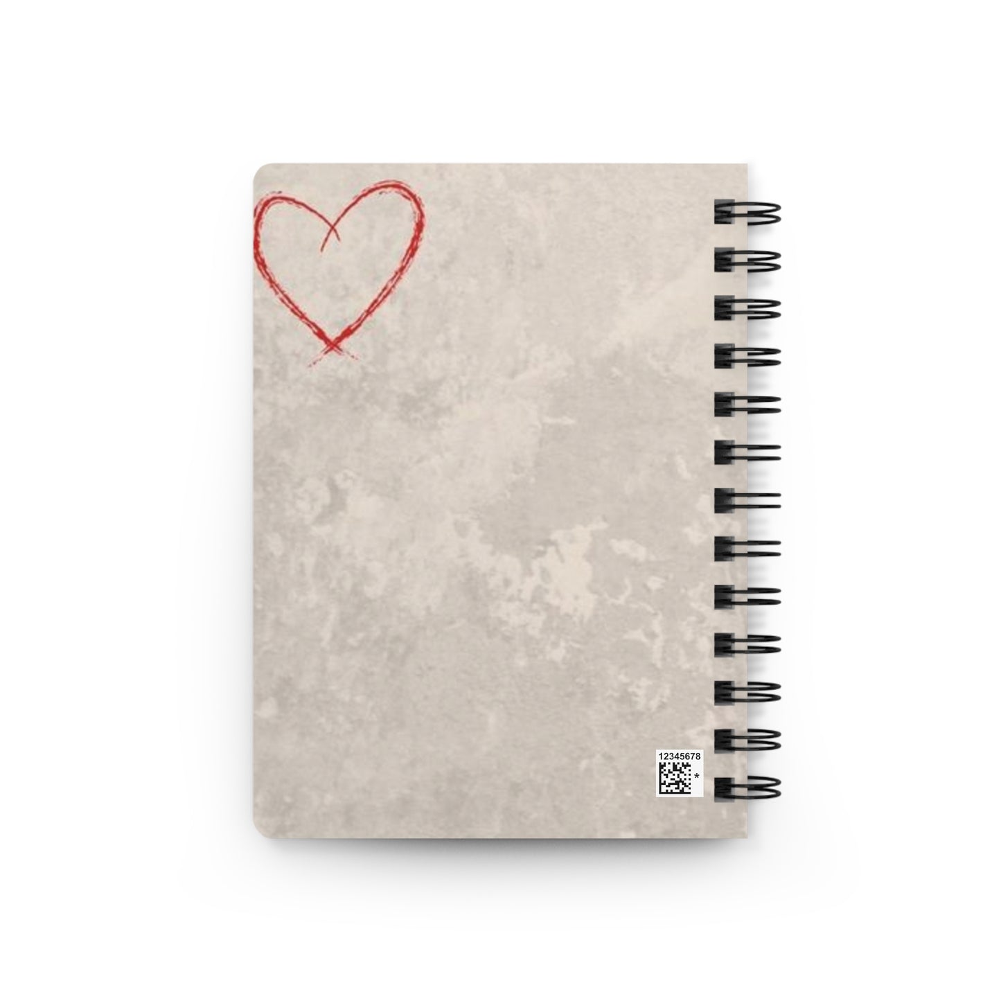 Inspirational Spiral Bound Journal, Self-Care Journal, Gratitude Notebook, Motivational Diary, Gift for Writers, Heart Design