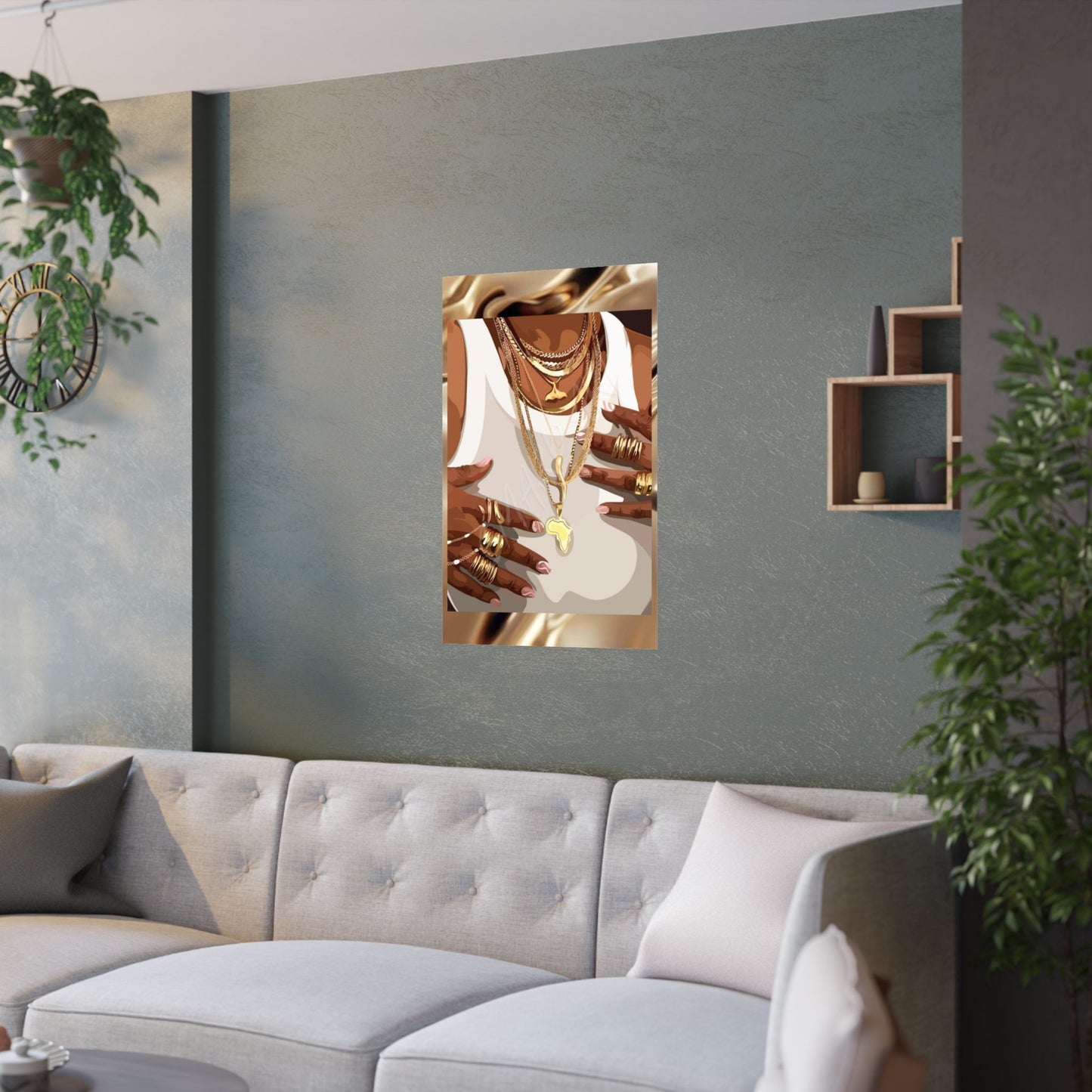 Melanin Gold Satin Posters (210gsm)