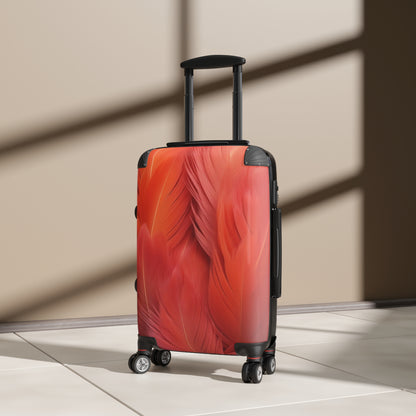 "Rebranding Into A New Badder Bitch" Feathered Suitcase ~ Orange