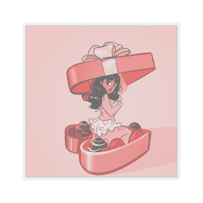 Naughty Girl Valentine's day ~ Kiss-Cut Stickers