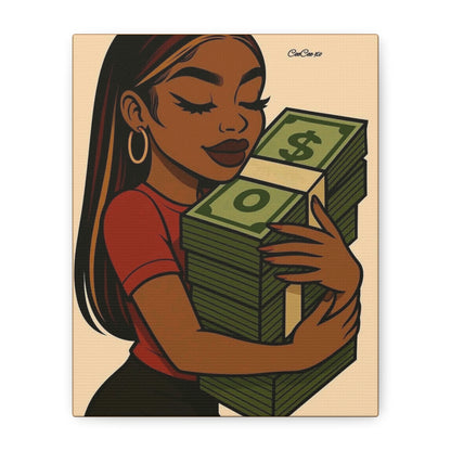 Money Love Canvas Art, Stylish Wall Decor, Inspirational Wall Art, Modern Home Decor, Unique Gift Idea