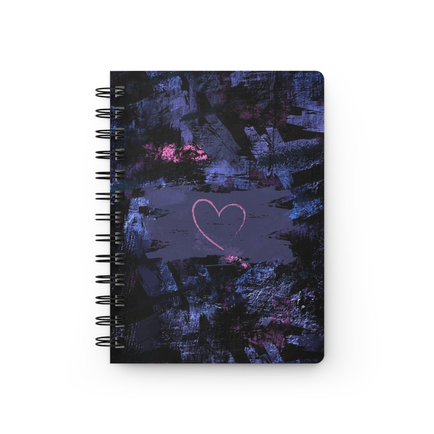 Boho Heart Spiral Bound Journal, Art Journal, Sketchbook, Travel Notebook, Gift for Writers, Mindfulness Diary