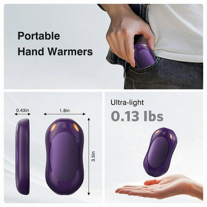 Hand Warmers Rechargeable 2 Pack–Magnetic Heating, 3 Heat Settings, Portable Pocket Warmers for Raynauds, Hunting, Golf, Winter Camping