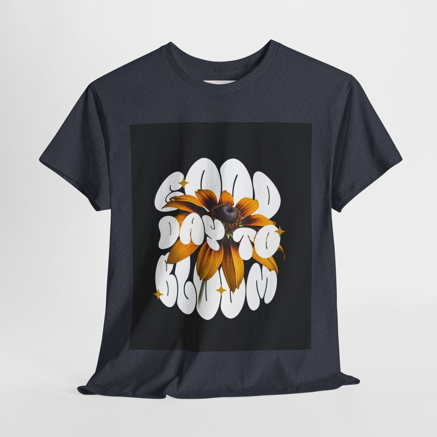 Good Day to Bloom Unisex Heavy Cotton Tee, Floral Graphic Tee, Spring Edition T-Shirt, Casual Gift, Nature Lover Apparel
