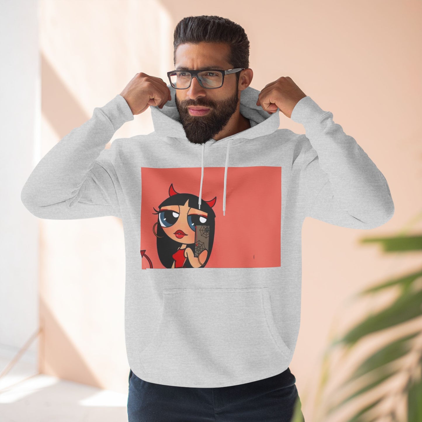 Devilish ImAJustAGirl💅🏻🎀🫧~ Three-Panel Fleece Hoodie