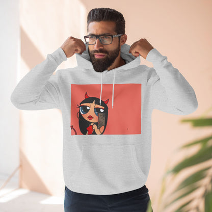 Devilish ImAJustAGirl💅🏻🎀🫧~ Three-Panel Fleece Hoodie