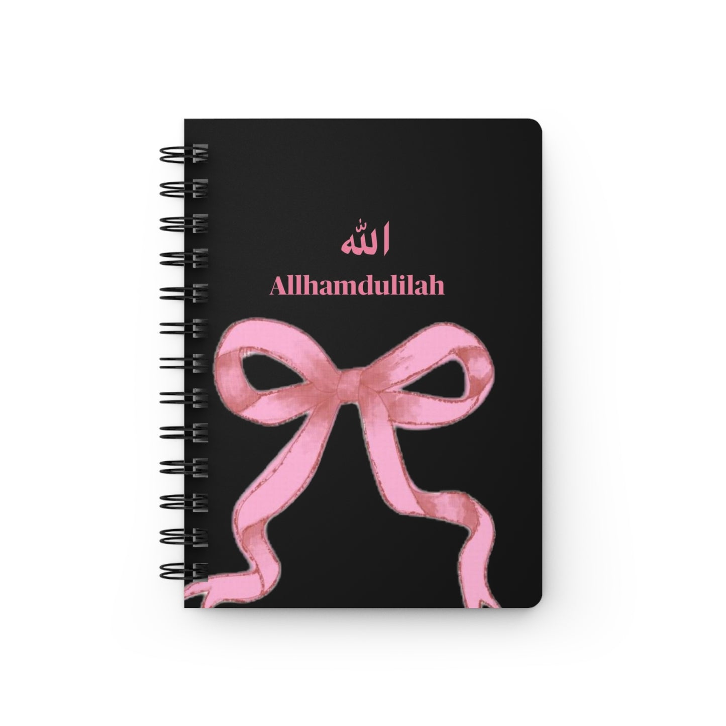 Elegant Spiral Bound Journal with Pink Ribbon Design, Personalized Notebook for Students, Gift for Graduates, Daily Planner, Memory Keeper