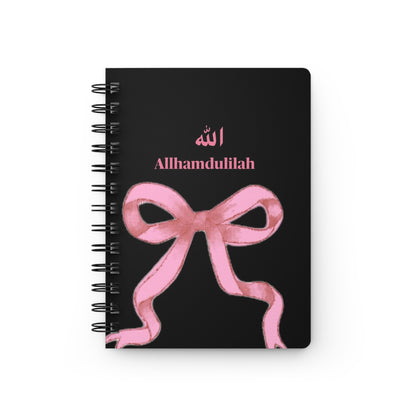 Elegant Spiral Bound Journal with Pink Ribbon Design, Personalized Notebook for Students, Gift for Graduates, Daily Planner, Memory Keeper