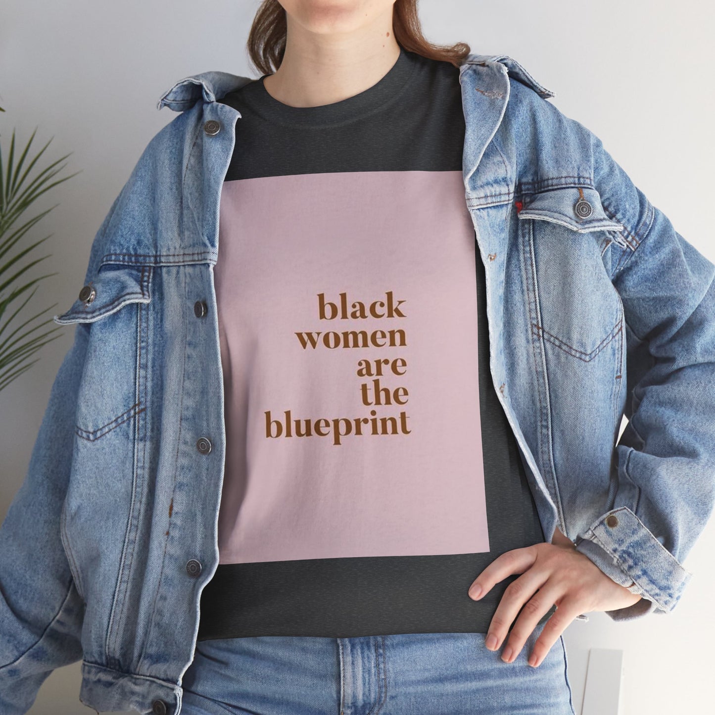 Empowering "Black Woman Are The Blueprint" Message Tee