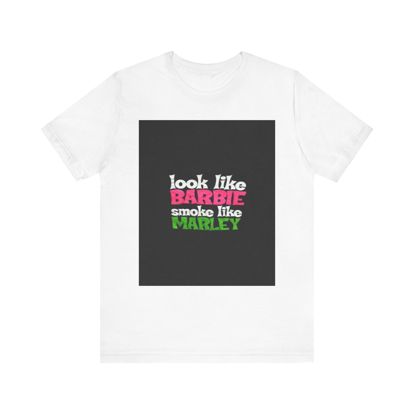 Barbie & Marley Print Tee, Fun Shirt for Parties, Gift for Friends, Casual Wear, Summer Outfit, Unique Graphic Tee