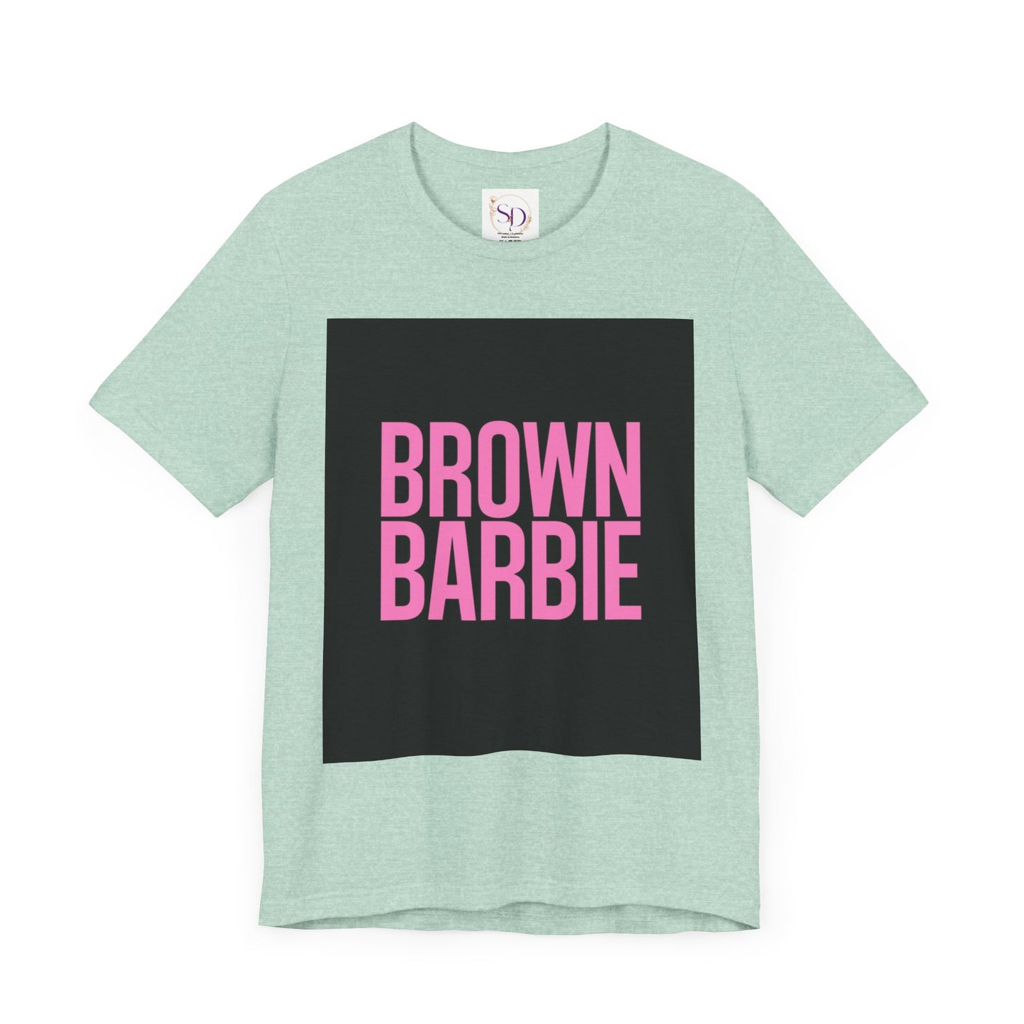 Trendy Unisex Tee - Brown Barbie Graphic T-Shirt for Fashion Lovers, Casual Wear, Gifts for Friends, Birthday, Summer Fun