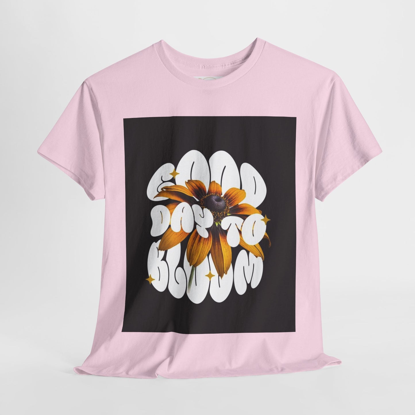 Good Day to Bloom Unisex Heavy Cotton Tee, Floral Graphic Tee, Spring Edition T-Shirt, Casual Gift, Nature Lover Apparel