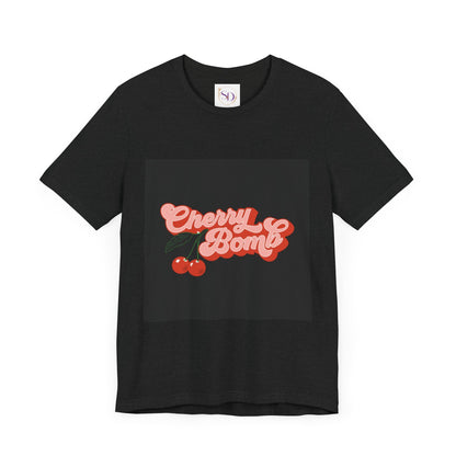 Cherry Bomb Unisex Tee | Playful Graphic T-Shirt for Casual Wear, Gifts for Friends, Summer Style, Music Lovers, Fun Tees
