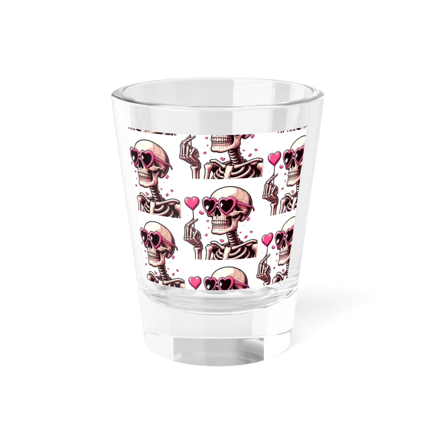Shot Glass - Skeleton Valentines Day Shot Glass 1.5oz