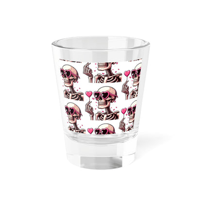 Shot Glass - Skeleton Valentines Day Shot Glass 1.5oz