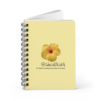 Inspirational Spiral Bound Journal - Floral Design, Gratitude Notebook, Islamic Quotes Journal, Personal Diary, Gift for Friends