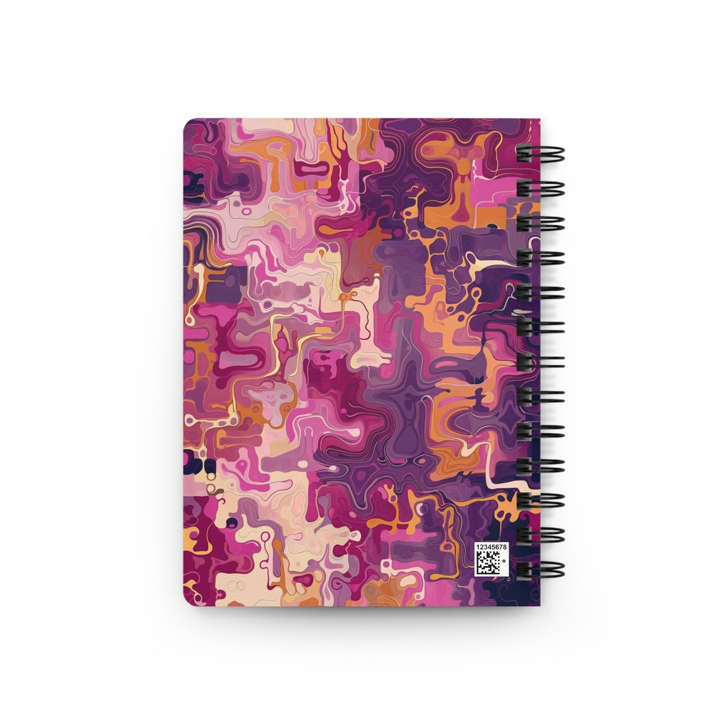 Abstract Swirl Spiral Bound Journal - Vibrant Notebook for Artists, Writers, Gift Idea, Creative Planning, Colorful Gift