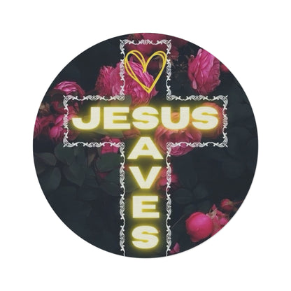Jesus Saves ~ Round Rug