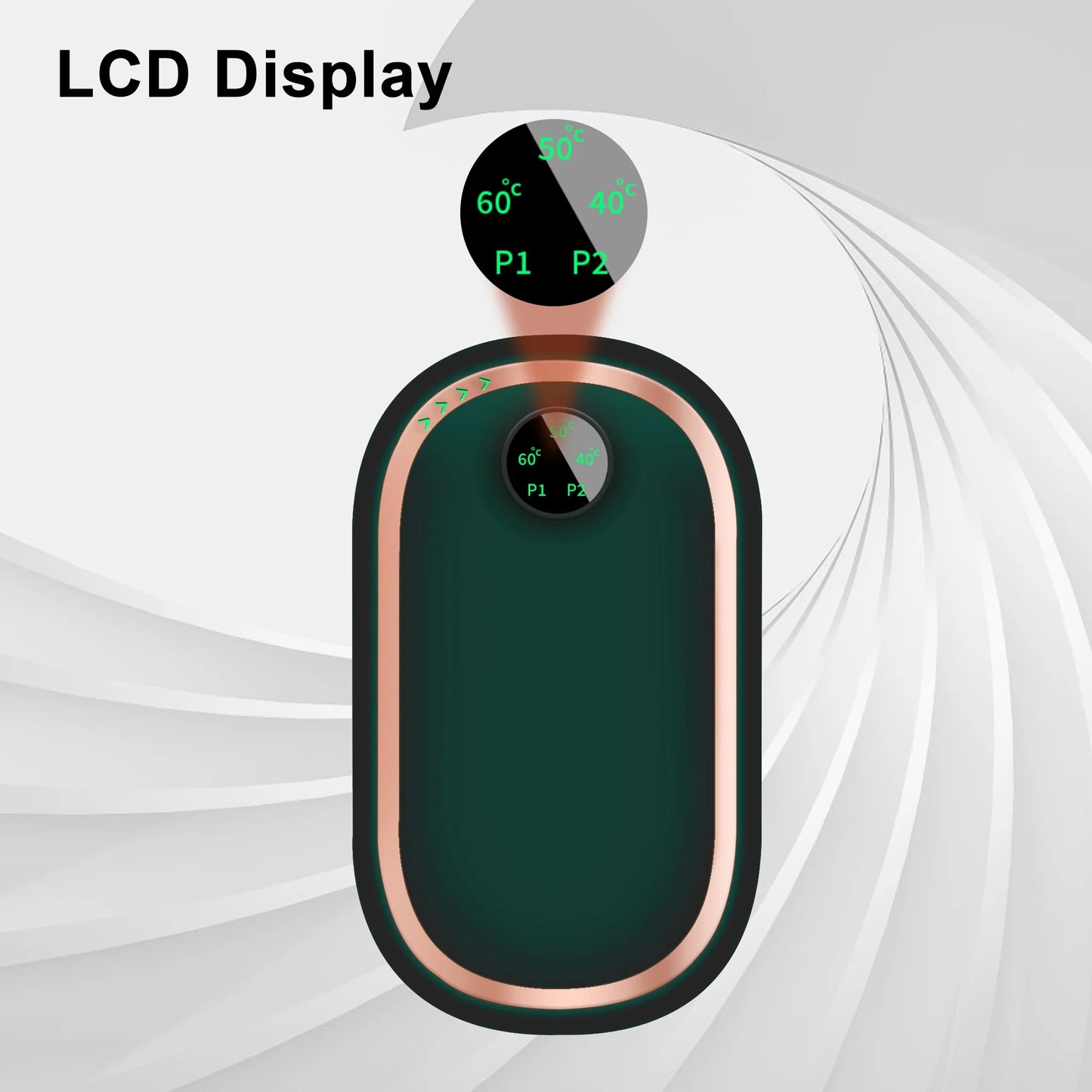 Hand Warmers Rechargeable 10000Mah Electric Hand Heater Reusable, Long Lasting 3 Temp for Golf, Hunting, Camping, Raynauds, Green