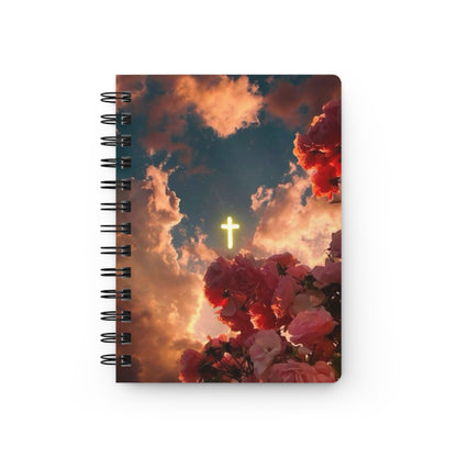 Heavenly Floral Spiral Bound Journal - Inspirational Note Taking, Christian Gifts, Prayer Journal, Floral Decor, Dream Journal