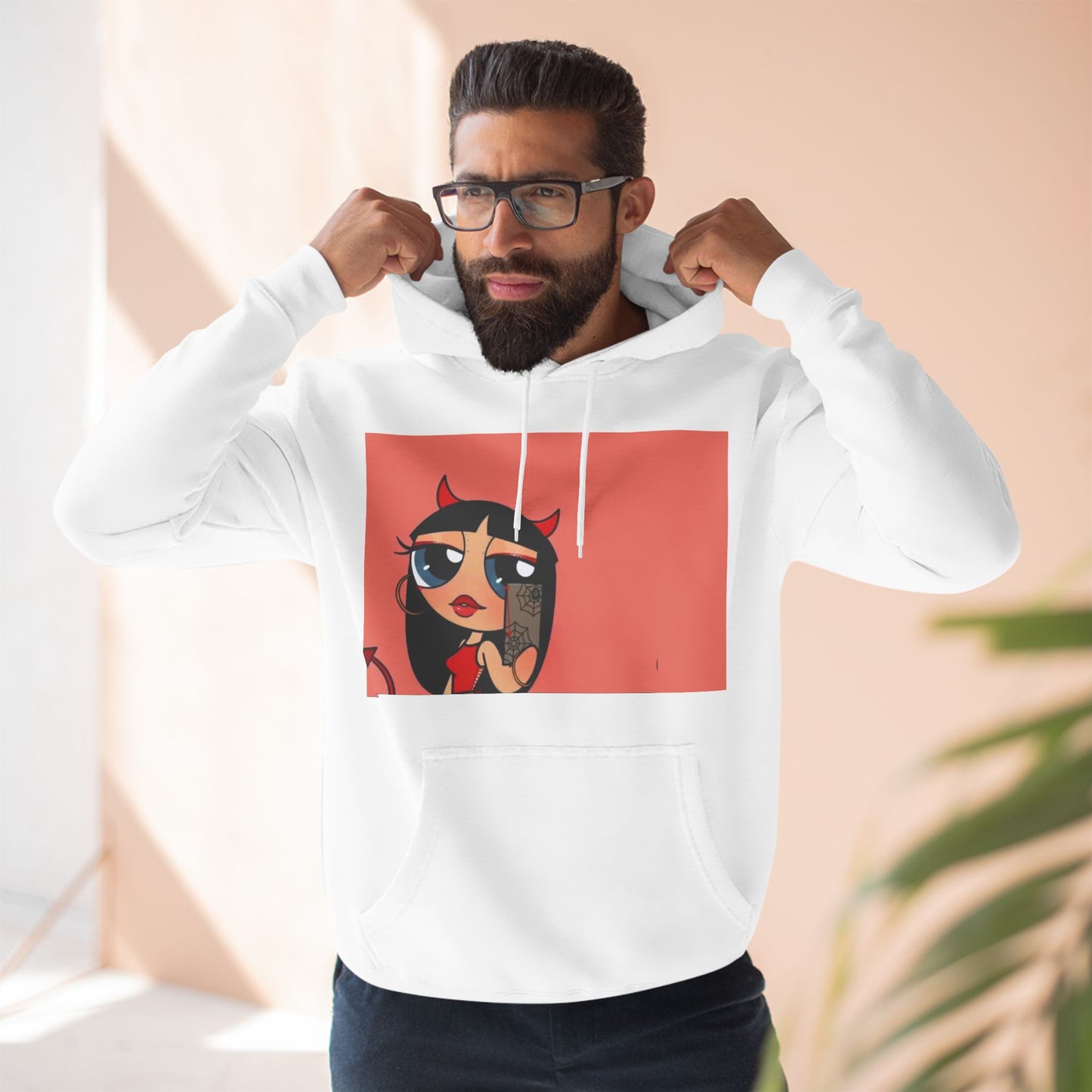 Devilish ImAJustAGirl💅🏻🎀🫧~ Three-Panel Fleece Hoodie