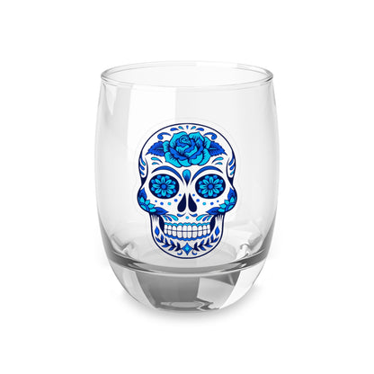 Unique Skull Design Whiskey Glass, Decorative Drinkware, Gift for Him, Barware, Home Decor, Día de los Muertos