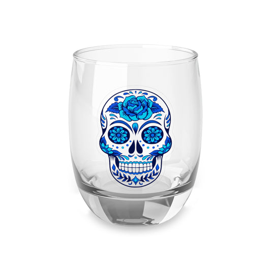 Unique Skull Design Whiskey Glass, Decorative Drinkware, Gift for Him, Barware, Home Decor, Día de los Muertos