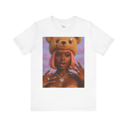 Trendy Graphic Tee, Cute Bear Design Shirt, Casual Fashion Top, Gift for Friends, Streetwear Style, Summer Outfit