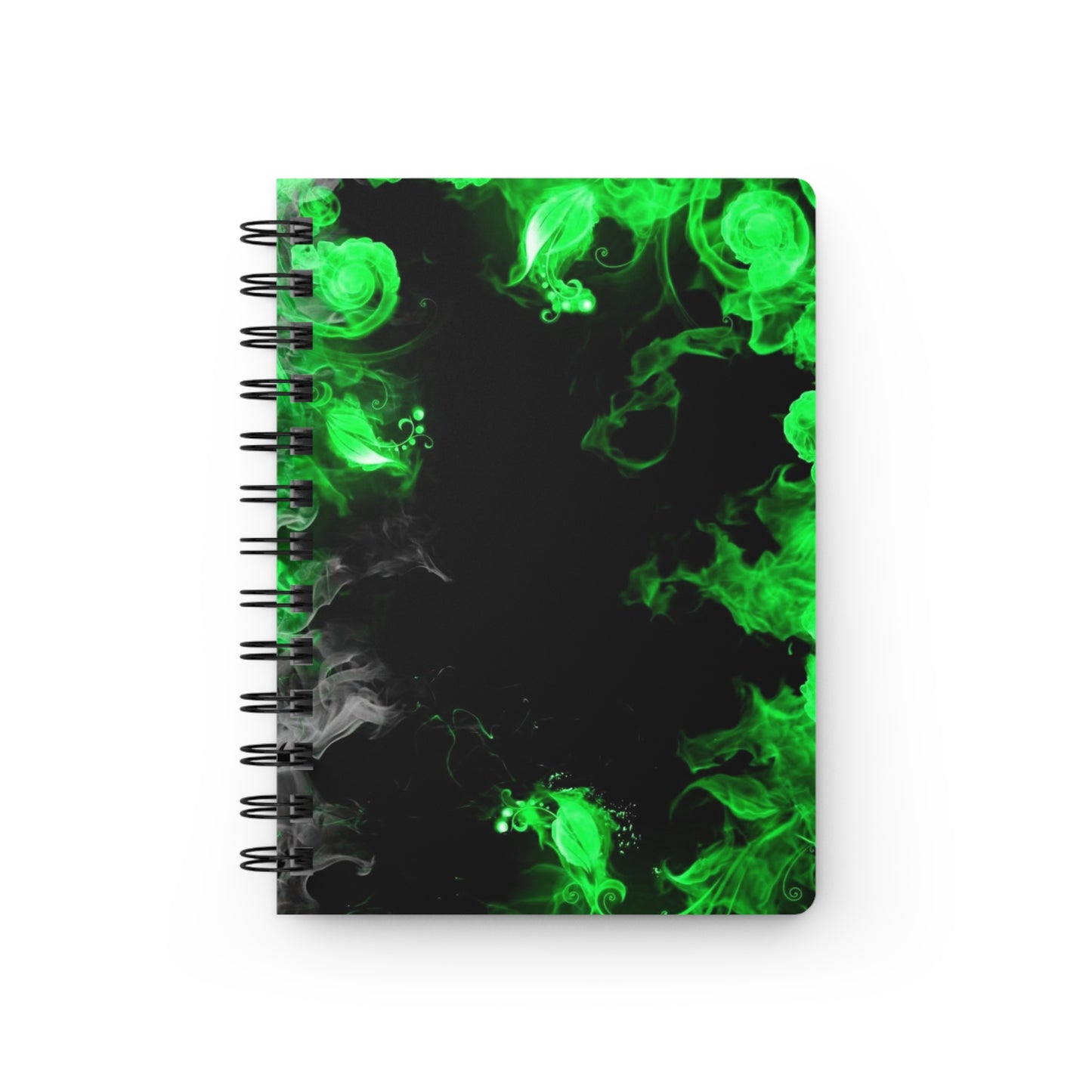 Mystical Green Smoke Spiral Bound Journal - Perfect for Note-Taking, Journaling, Sketching, Gift for Gamers, Unique Decor