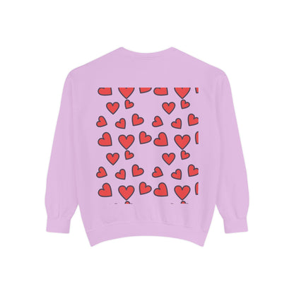 "I Love You With All My Heart.." Unisex Garment-Dyed Sweatshirt