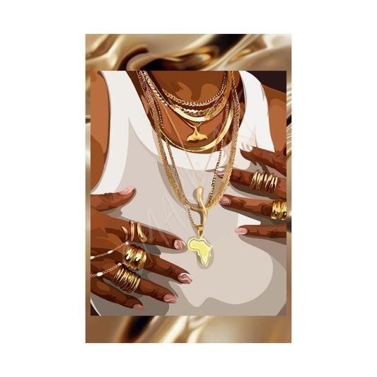 Melanin Gold Satin Posters (210gsm)