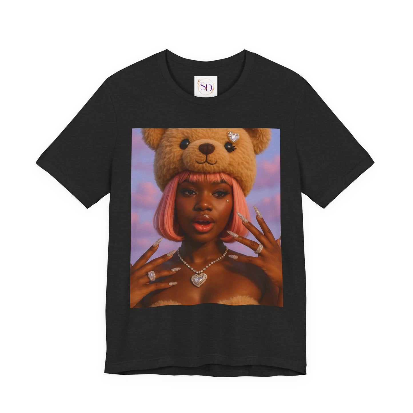 Trendy Graphic Tee, Cute Bear Design Shirt, Casual Fashion Top, Gift for Friends, Streetwear Style, Summer Outfit