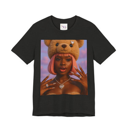 Trendy Graphic Tee, Cute Bear Design Shirt, Casual Fashion Top, Gift for Friends, Streetwear Style, Summer Outfit